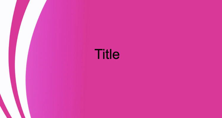 Big Curves - Pink PowerPoint Template