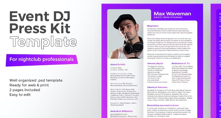 Event DJ - Fun Resume Template