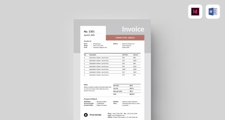 Simple Microsoft Word Invoice Template
