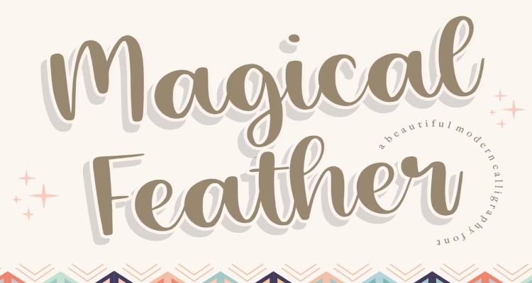 Magical Feather Calligraphy Font