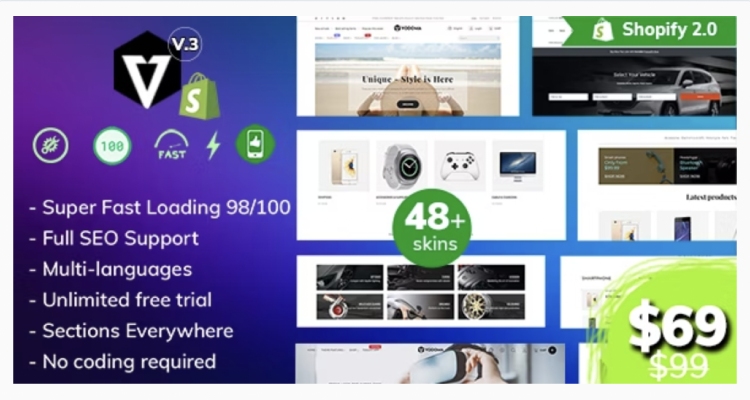 Vodoma - Fastest Multipurpose Shopify Theme