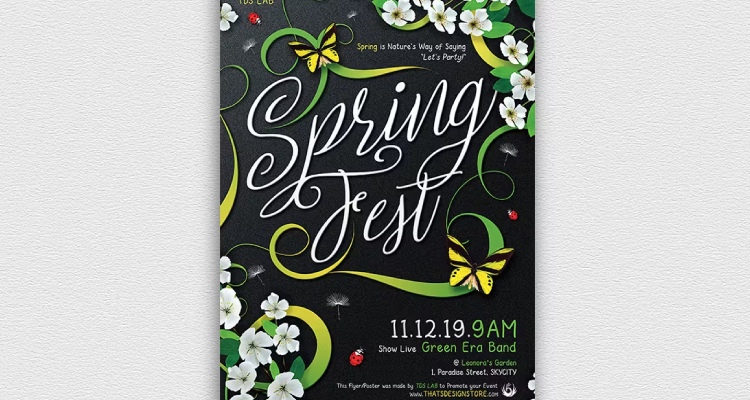Spring Fest Template Photoshop Flyer