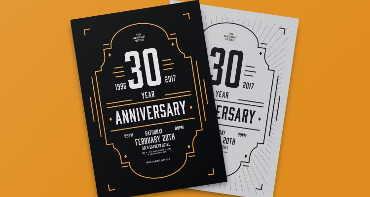 Anniversary Flyer Template PSD