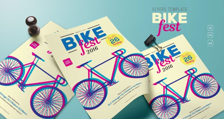 Bike Fest Flyer Design Template