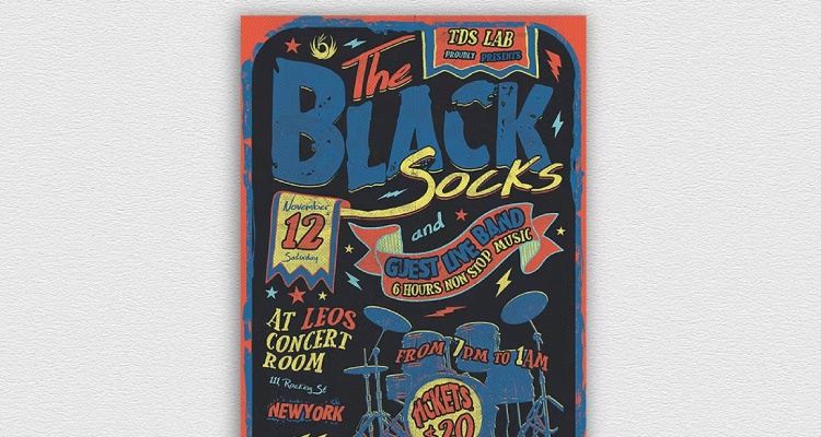 Rock Music Photoshop Flyer Template