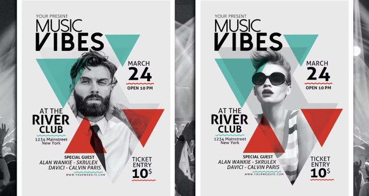 Minimal Music PSD Flyer Template