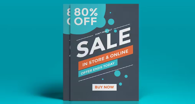 Flat Design Sale Flyer Template PSD