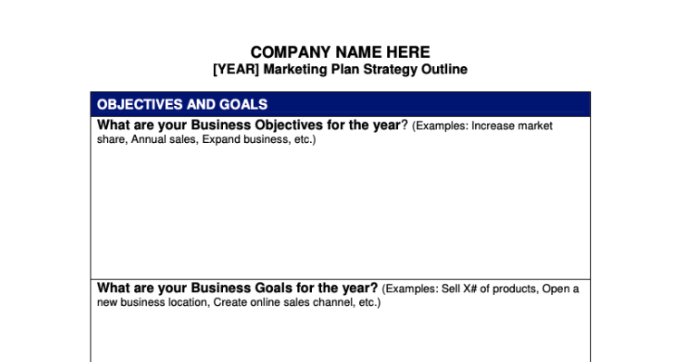 Annual Free Marketing Template