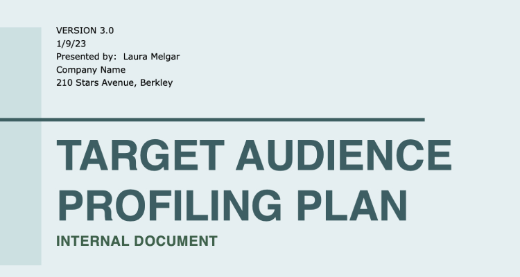 Profiling Free Marketing Plan Template