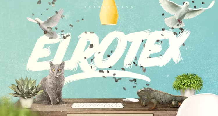 Elrotex Brush Font