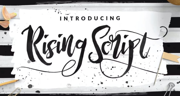 Rising Brush Script Signature Logotype Font