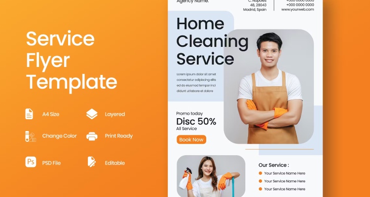 Home Cleaning Modern Flyer 