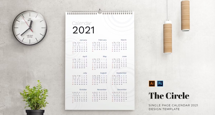 12 Monthly Calendar Template