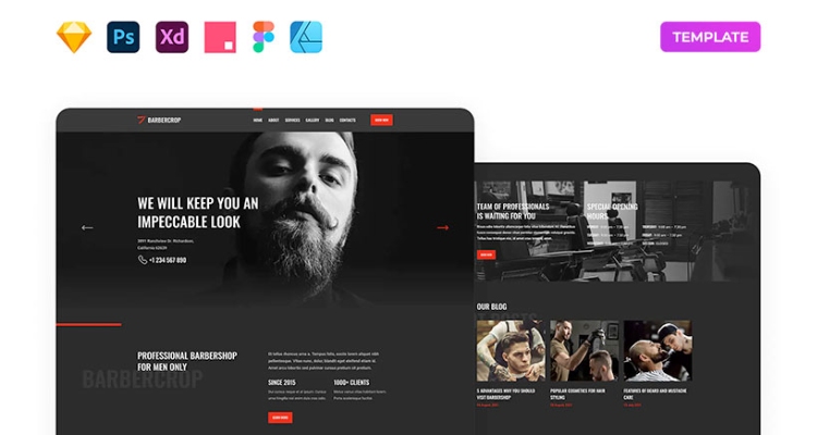 Barbershop Figma Website Template