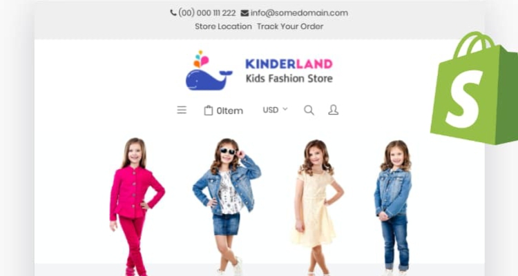 Kinderland Kids Fashion Store Shopify Theme