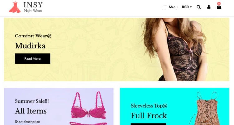 Insy | Bikini Shop, Lingerie Shopify Theme