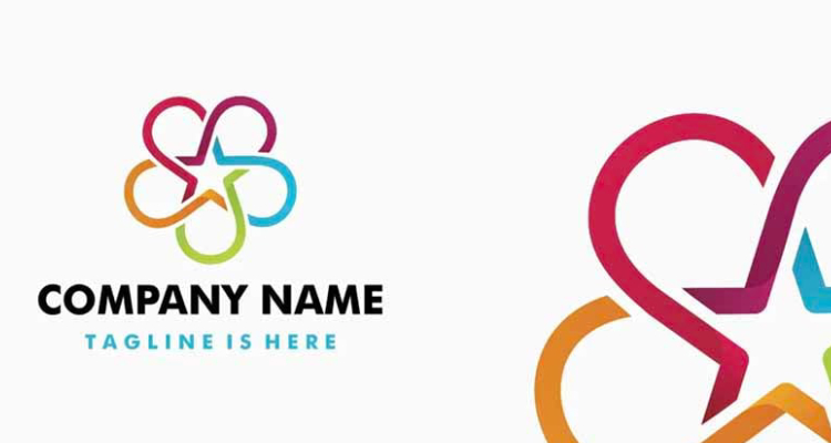 Cool Star Design with a Flower (AI, EPS, PNG)