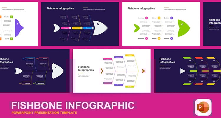 Fishbone Infographic Kit Powerpoint