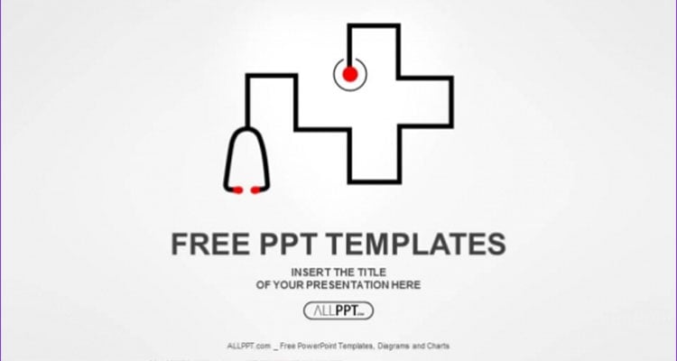 Stethoscope Medical PowerPoint Template﻿