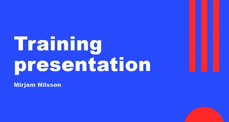 Training presentation