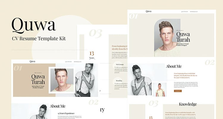 Quwa CV Resume Template Kit