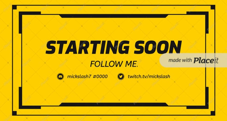 Twitch Overlay Yellow