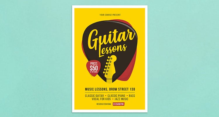 Guitar Lessons Flyer