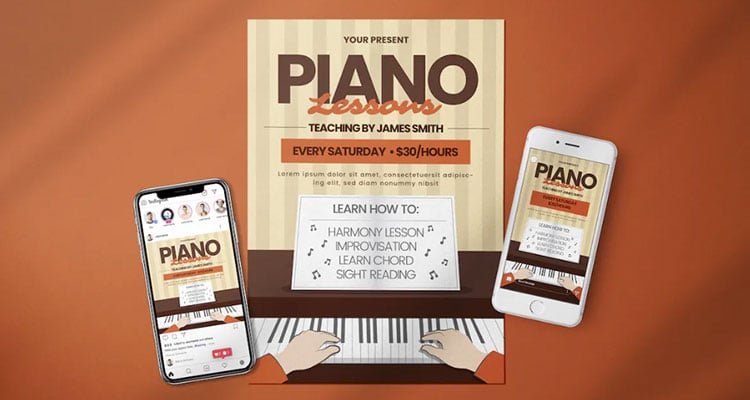 Piano Lesson Flyer Media Kit