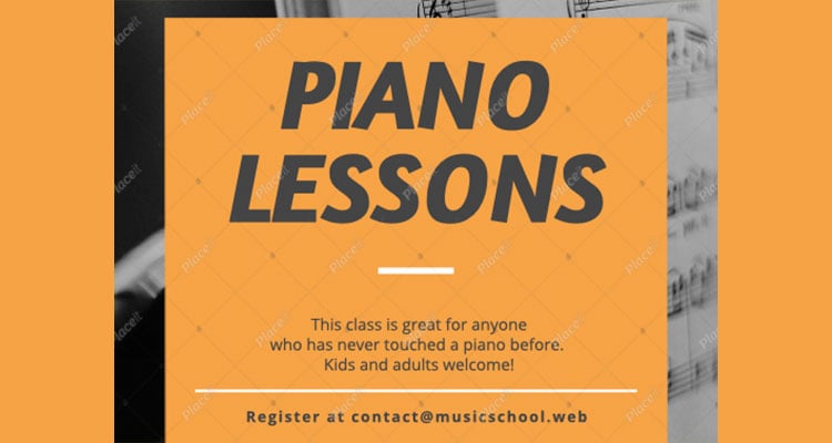 Piano Lessons Flyer