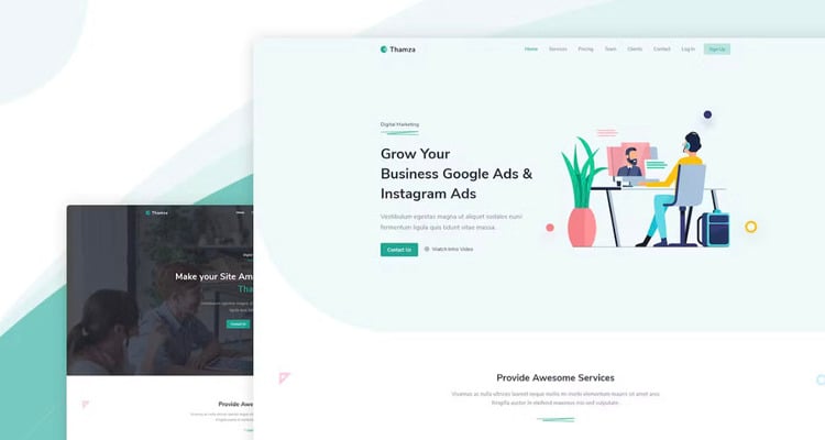 Thamza - Responsive Landing Page Template