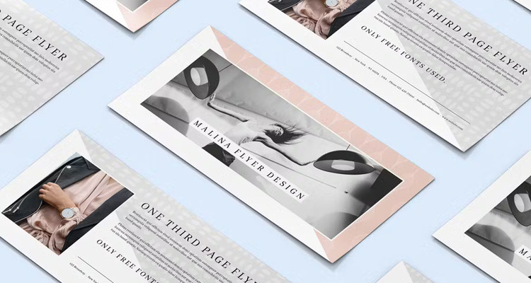 MALINA One Third Page Flyer + Pattern