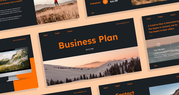 Dark Orange Modern Creative Business Plan