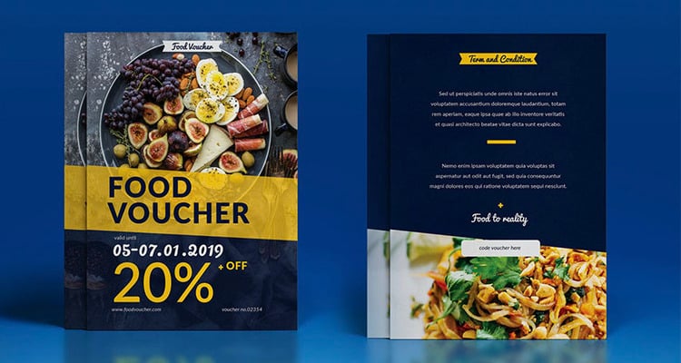 Restaurant Postcard Design (AI, EPS, PSD)