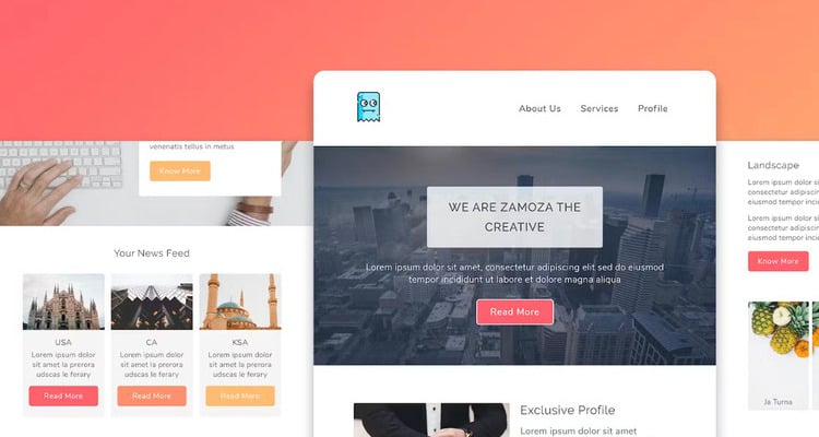 Zamoza Responsive Multipurpose Email Template