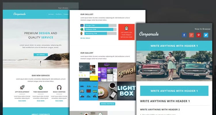 Corporate - Responsive Email Newsletter Templates
