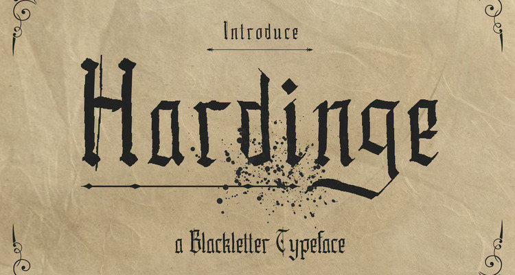 Hardinge Blackletter Style Typeface