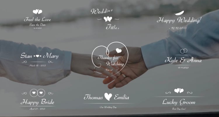 Elegant Wedding Titles