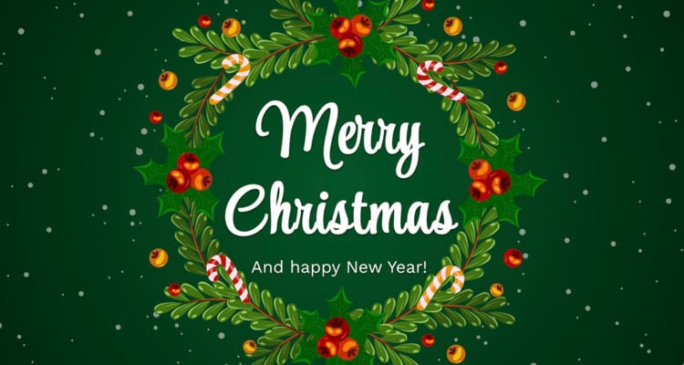 Christmas Wreaths free holiday-themed template.