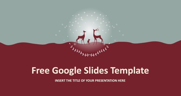Christmas deer PowerPoint templates.