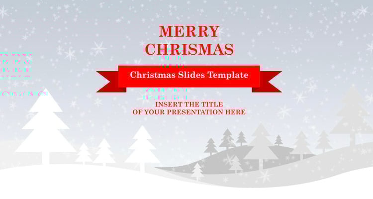 Merry Christmas snow PowerPoint templates