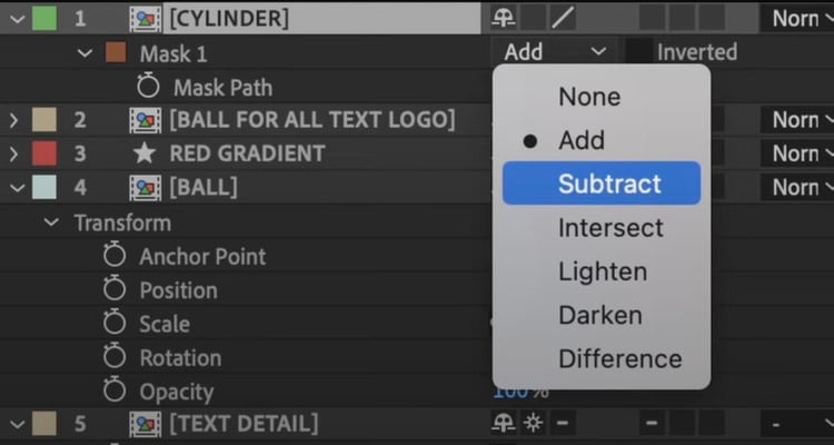After Effects for designers​: Subtract.