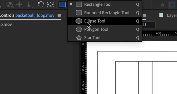 After Effects for graphic design: Elipse tool.