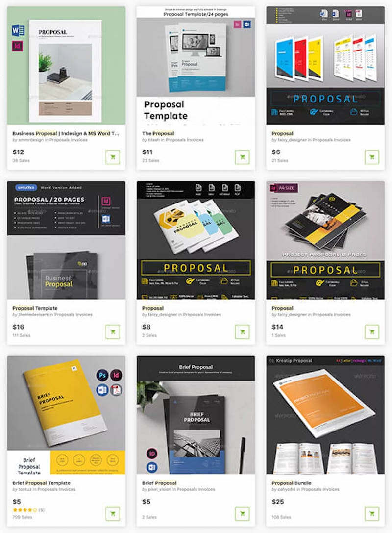 MS Word Proposal Templates on GraphicRiver