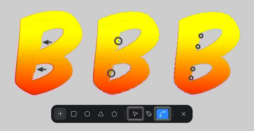 Edit the vector shape