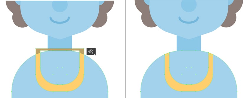 use the Shape Builder Tool to delete the element