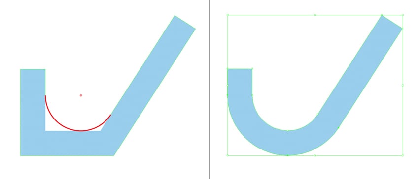 make the arm rounded