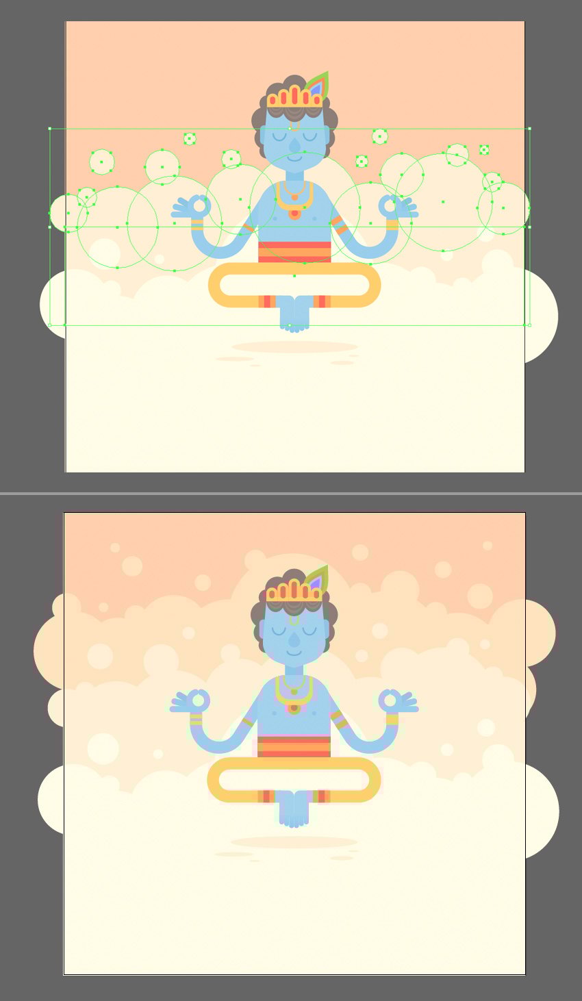 make a cloudy background 2