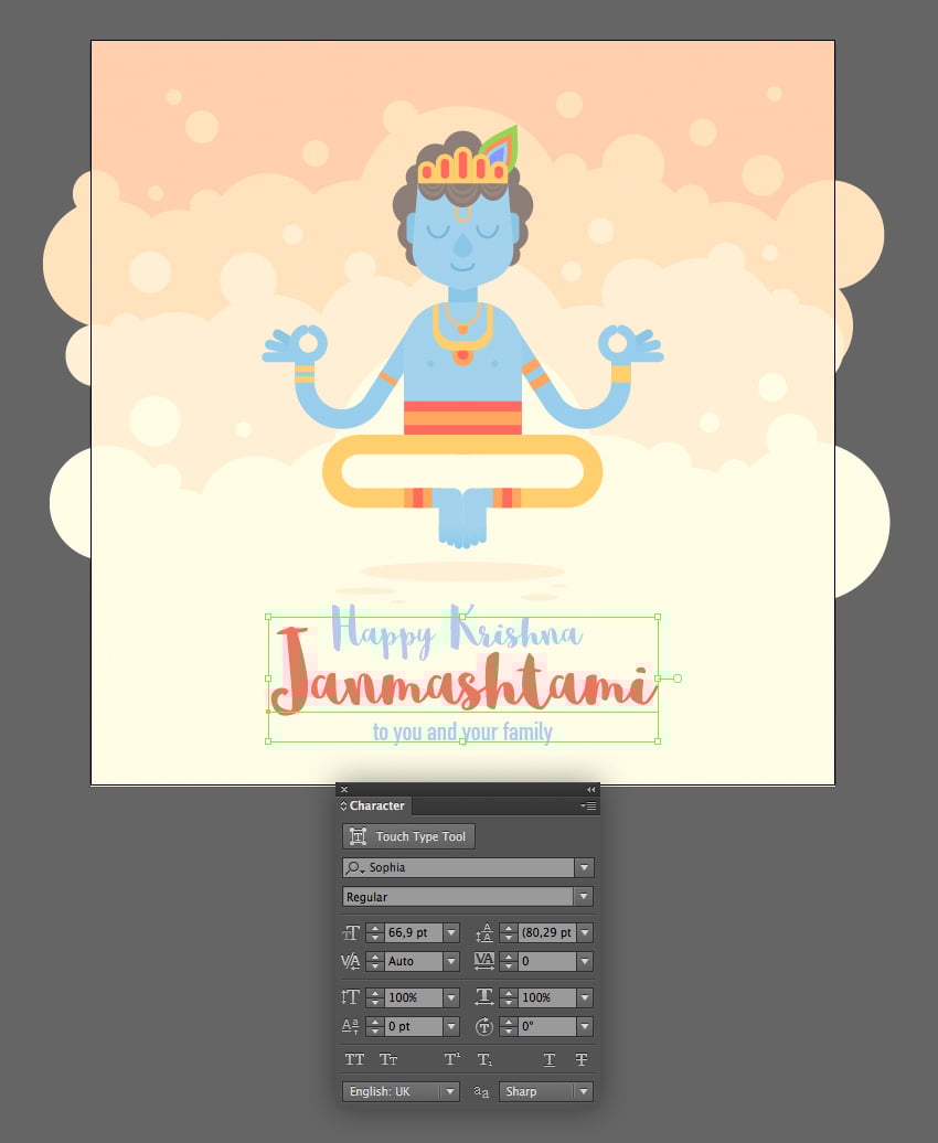 add text to the postcard