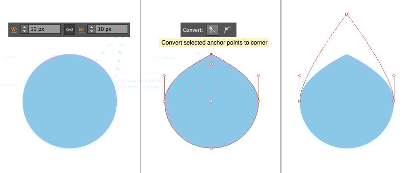 shape a simple nose from circle