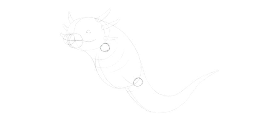 draw the base of the legs